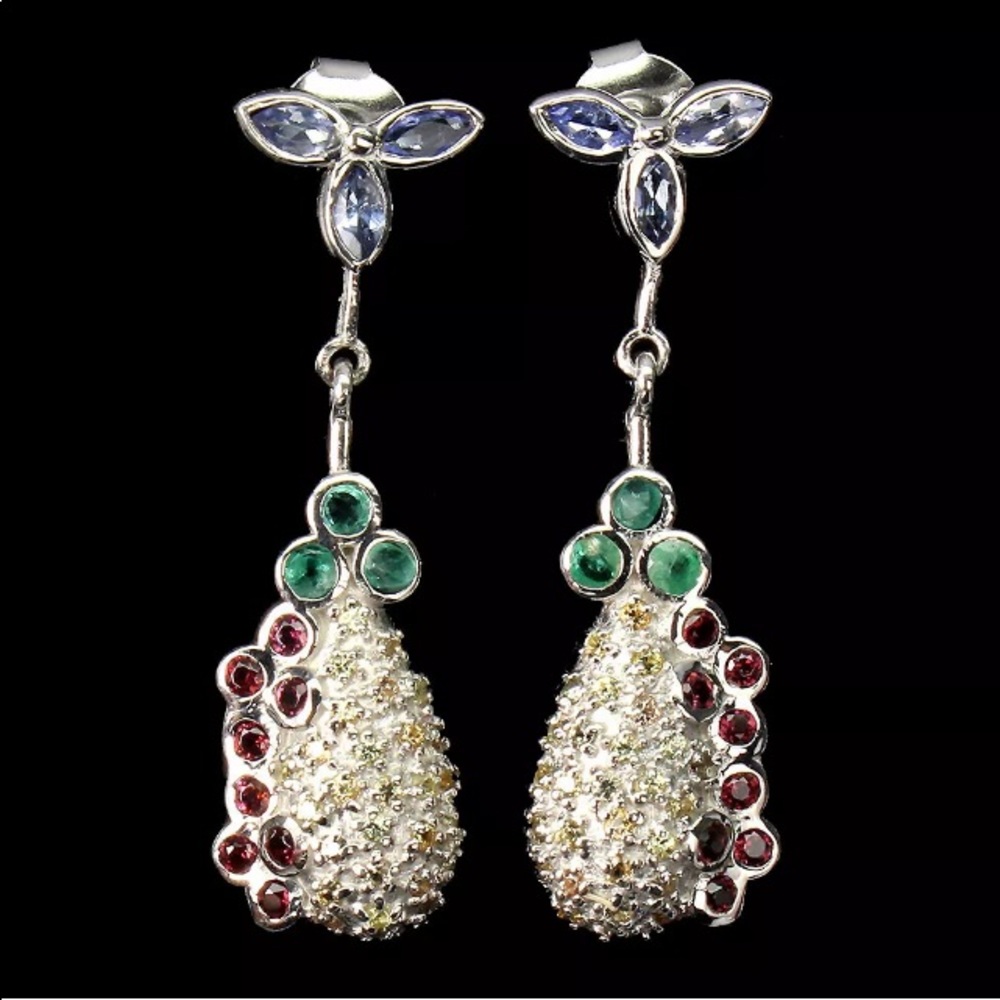 Solid Sterling Silver Earrings - image 1